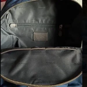 Coach Academy Backpack- Navy blue canvas, brown leather Coach | Bags | Coach Academy Backpack Navy Blue Canvas Brown  main image 2